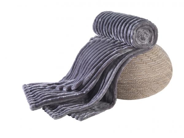 Flanell Decke Nalu" - Grau"