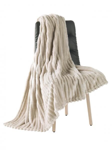 Flanell Decke Nalu" - Taupe"