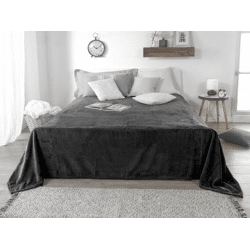 Flanell Decke XXL - Anthrazit