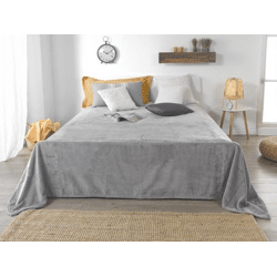 Flanell Decke XXL - Grau