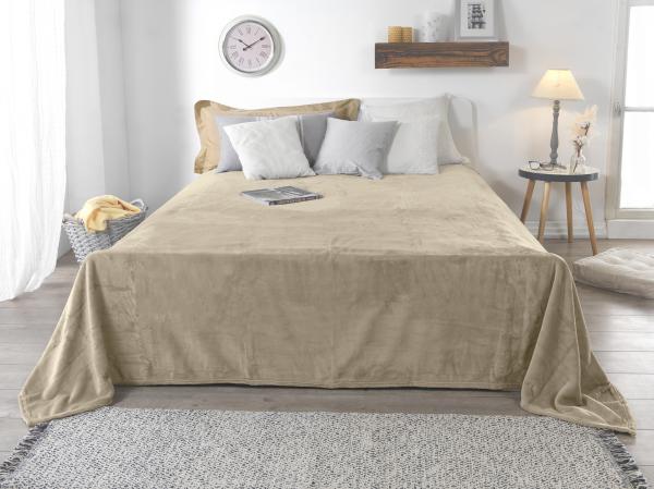 Flanell Decke XXL - Sand
