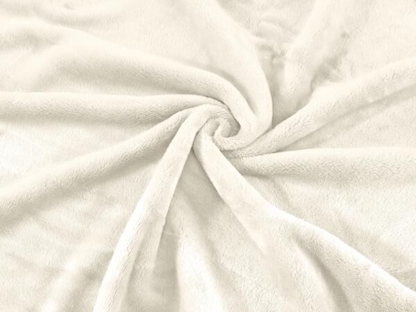 Flanell Decke XXL - Wollweiss