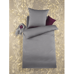 Mako Satin Bettwäsche 2tlg. - Grau