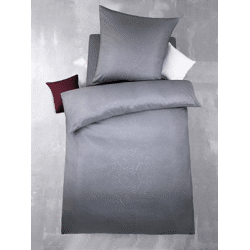 MF Bettwäsche 2tlg. - Floral-Grau