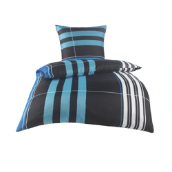 MF Bettwäsche 2tlg. - Karo-petrol