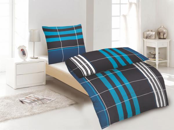 MF Bettw&auml;sche 2tlg. - Karo-petrol