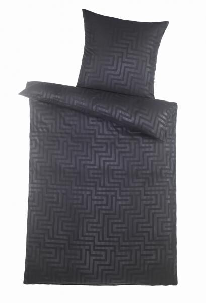 MF Bettw&auml;sche 2tlg. - Labyrinth-Schwarz