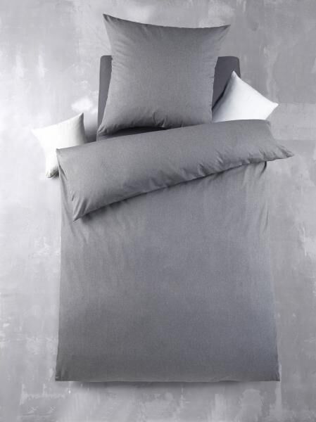 MF Bettw&auml;sche 2tlg. - Melange-Grau