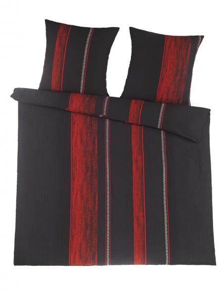 MF Seers. Bettw&auml;sche 3tlg. - Bernhard-rot