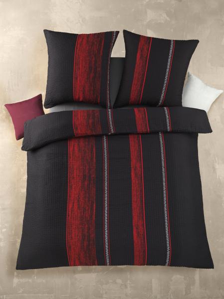 MF Seers. Bettw&auml;sche 3tlg. - Bernhard-rot