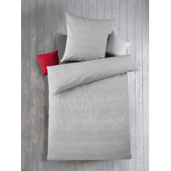 Renforcé Bettwäsche 2tlg. - Squares-grau