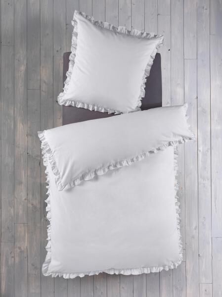 Romantik Bettw&auml;sche 2tlg. - Silber