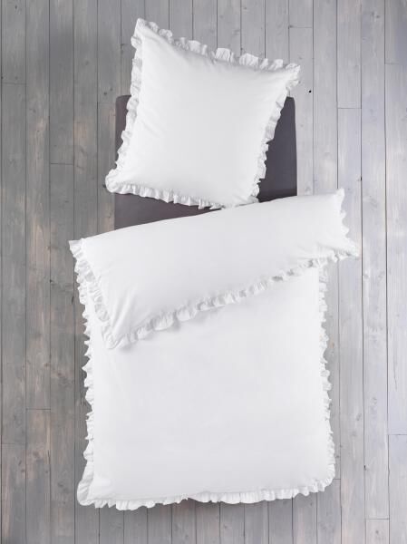 Romantik Bettw&auml;sche 2tlg. - Weiss
