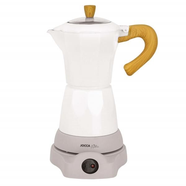 Jocca elektrische Espresso Kaffeemaschine in weiß für bis zu 6 Tassen mit 360° drehbarem Kopf Kaffee Espresso retro