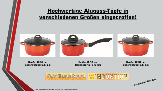 Aluguss Topf mit Deckel 16 cm