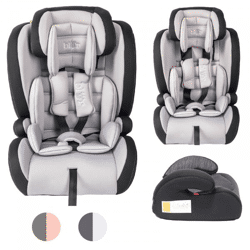 Blij`r Ivo plus grey/black Autositz Kindersitz I-Size für Kinder zwischen 76 und 150 cm Körpergröße mit Seitenaufprallschutz