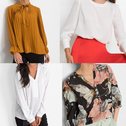 Damenblusen , Sommer Frühjahrssaison, MIX mit Damenkleidern , aus deutschen Katalogen, Palettenware, Bekleidung, Mischware