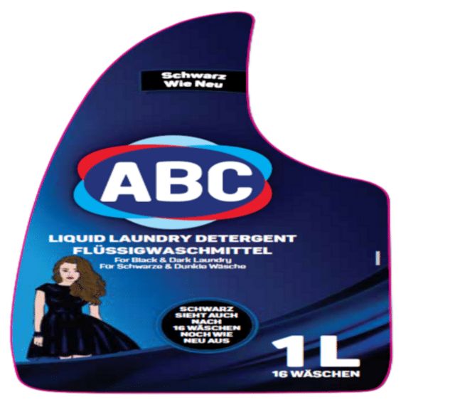 Waschmittel Flüssigwaschmittel Schwarz Dunkel 1L Inhalt 