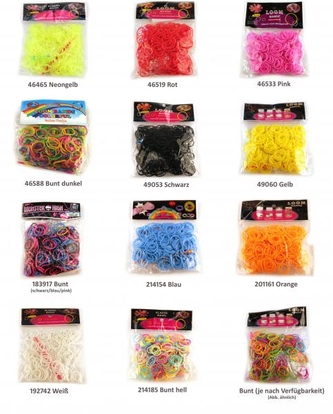 Loom Bänder in 12 verschiedenen Farben 313-tlg.