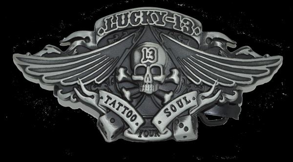 Gürtelschnalle Lucky - 13 - perfekt zur Jeans Hose