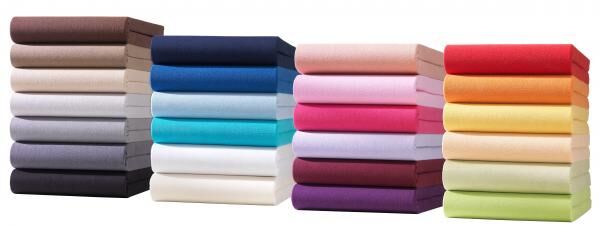 Jersey Spannbettlaken, Gr. 120-130x200 cm 100% Baumwolle nach Öko-Tex Standard 100 
