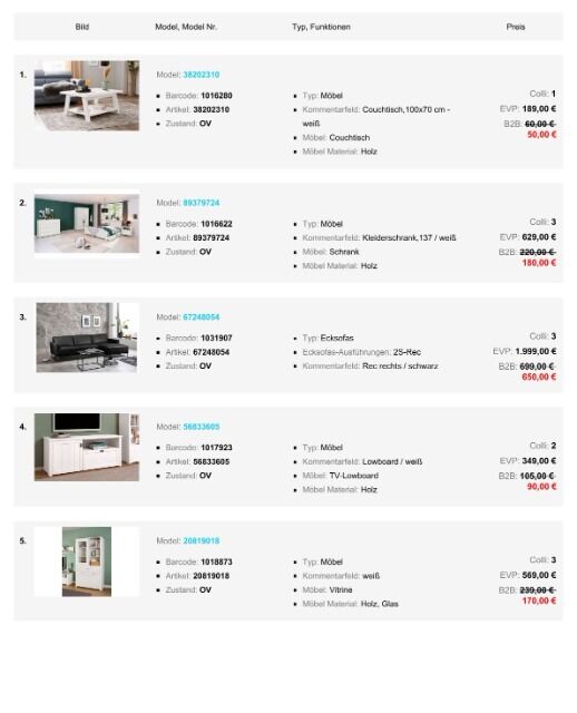 Möbel aller Art, Polstermöbel für Ferienwohnungen und Monteurwohnungen