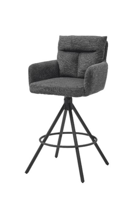 Barhocker Strukturstoff grau