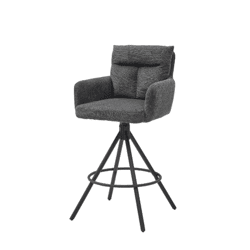 Barhocker Strukturstoff grau