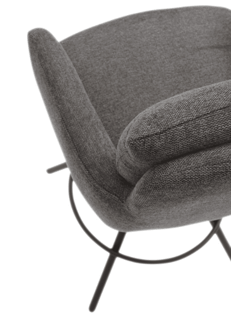 Barhocker Strukturstoff grau