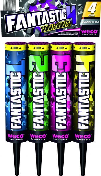 Fantastic 4, Single Shots 4er-Set Feuerwerk Silvester