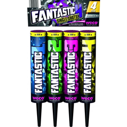 Fantastic 4, Single Shots 4er-Set Feuerwerk Silvester