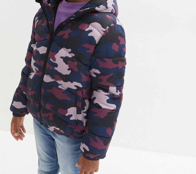 4.50 € pro Stück, Stock Daunenjacke für Mädchen, Gemischte Paletten, Mischpaletten, Kleiderreste, Palettenware, Bekleidung