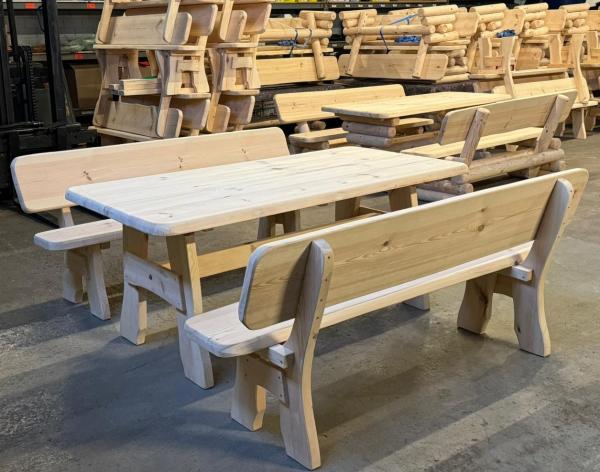 Gartenmöbel Fichtenholz Set Handarbeit Geschliffen NEU