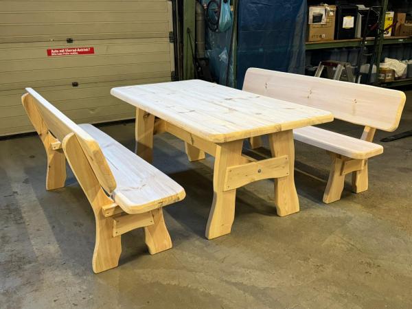 Gartenmöbel Fichtenholz Set Handarbeit Geschliffen NEU