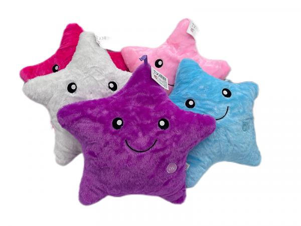 Leuchtkissen Stern Plüsch 35cm