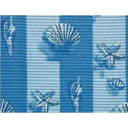 2-tlg. Badematten-Set Muscheln (Matte + Vorleger für Stand- oder Hänge-WC), Mindestbestellmenge 1 Karton