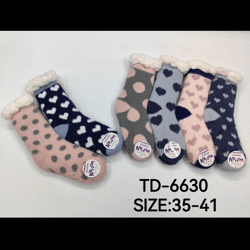 Damen Kuschel Thermo Winter Socken Mix Gr. 35-41 je 2,09 EUR