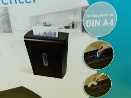 QUIGG Aktenvernichter LUS144 Kreuzschnitt Papier-,CD- und Kreditkartenschredder