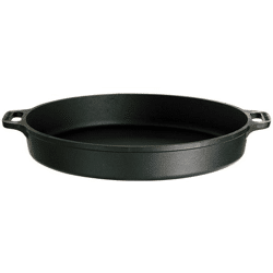 Allgrill Gusseisenkuss Ø 45 cm Pfanne aus Gusseisen, Gusseisenpfanne in Schwarz