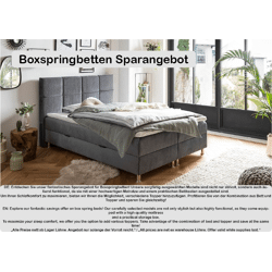 Betten Angebot, Boxspringbetten mit Bettkasten, Matratze und wahlweise Topper