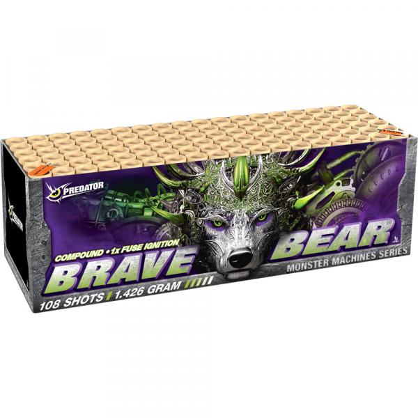 Brave Bear, 108-Schuss Verbund Feuerwerk Silvester