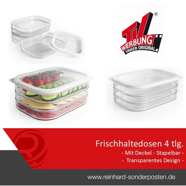 GOURMETmaxx Frischhaltedosen für Kühlschrank 