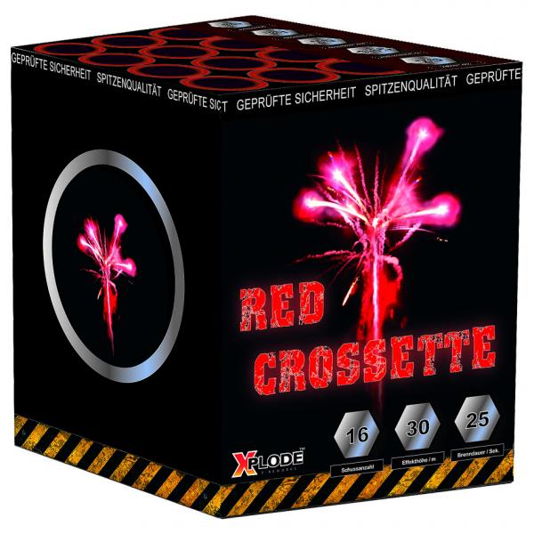 Red Crossette, 16-Schuss Batterie Feuerwerk