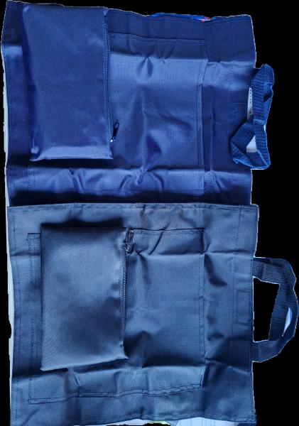 Falttasche Einkaufstasche Schwarz, / d.blau Klettverschluß