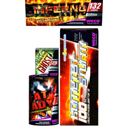 Inferno, 3-tlg. Batteriesortiment Feuerwerk