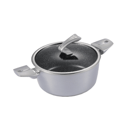 Bratentopf mit Deckel 20cm Metallic Silver