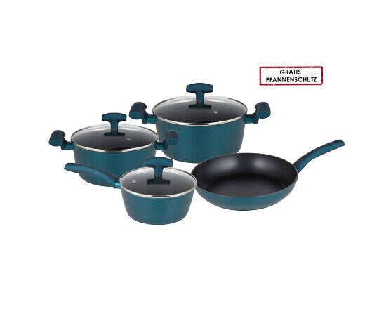 7-piece cooking pot set Nora Petrol series