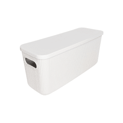 Aufbewahrungsbox mit Deckel 6,6l Serie Alythia Beige