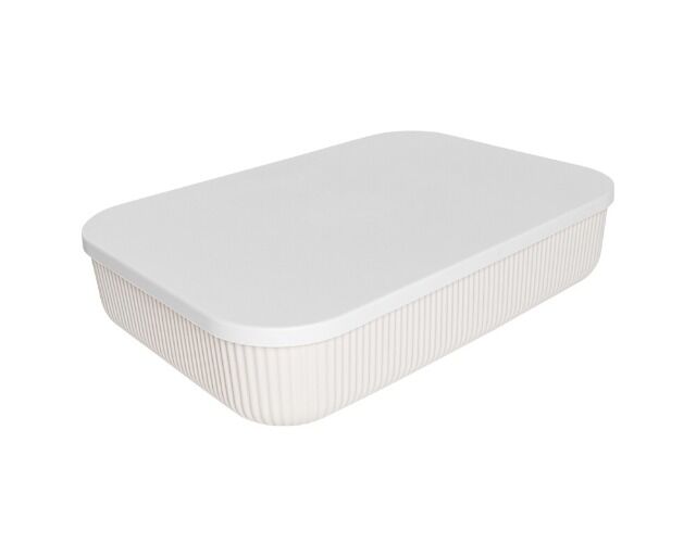 Storage box with lid 6.8 l Alythia series Beige