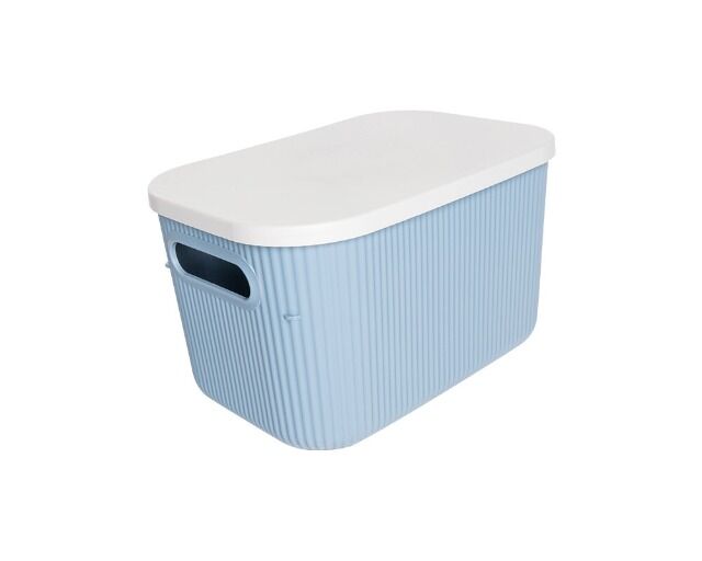 Aufbewahrungsbox mit Deckel 6l Serie Alythia Blau